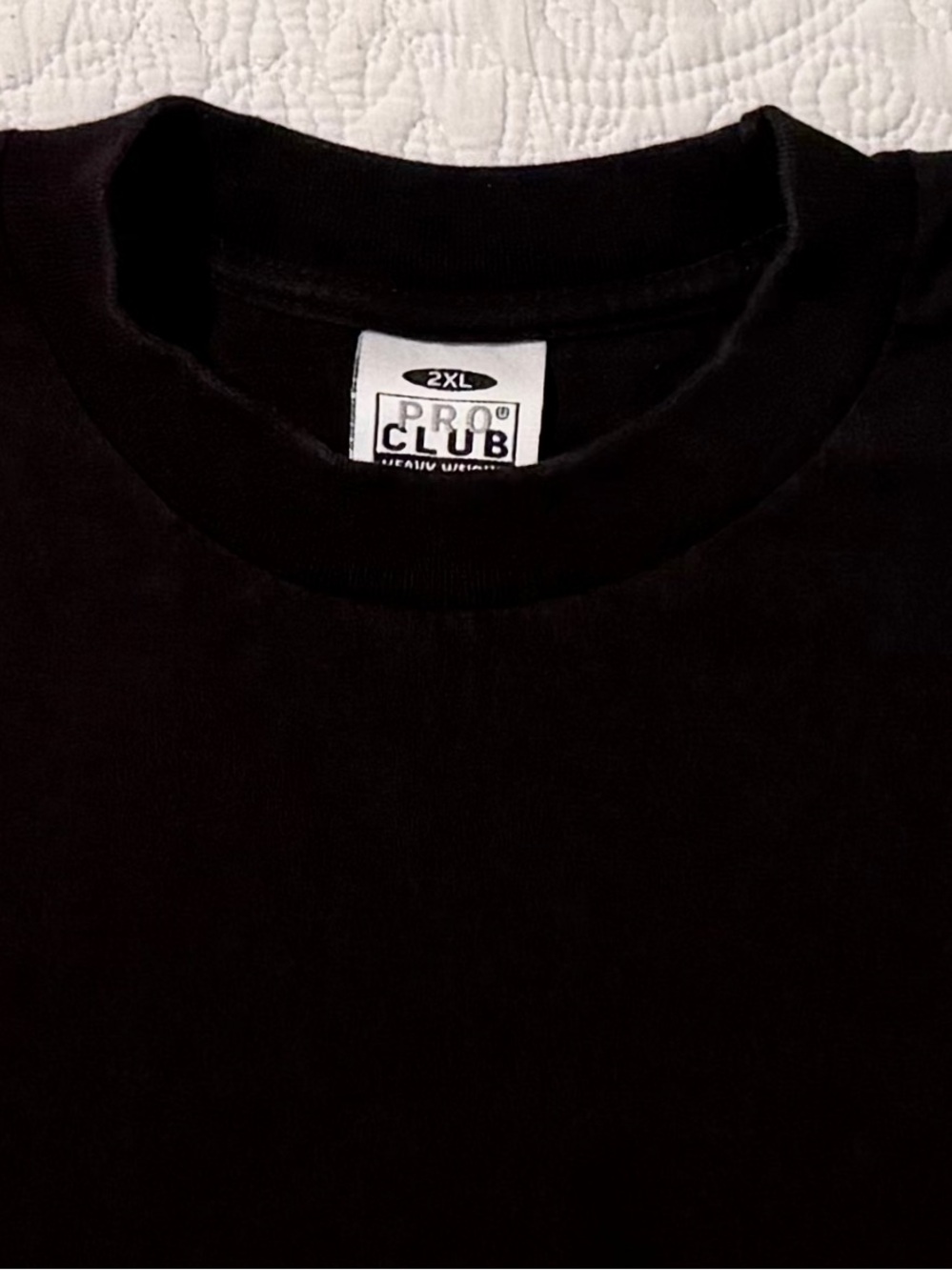 Pro Club | Heavyweight 100% Cotton Short Sleeve T-Shirt | Size 2XL | Black